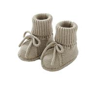 Botines para bebé recién nacido, zapatos de punto de ganchillo para niño y niña, zapatos acogedores para niñas pequeñas, botas bonitas y elegantes para bebé niña, gris, 9-12 meses