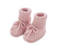 Botines para bebé recién nacido, zapatos de punto de ganchillo para niño y niña, zapatos acogedores para niñas pequeñas, botas bonitas y elegantes para bebé, Pink, 6-9 meses