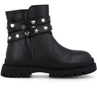 Garvalín Botines para chica 251566 Cinta Estrellas de la talla 31 en color NEGRO_A054
