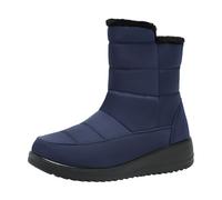 Botines para mujer 2026 con plataforma suave para mantener el calor, cierre de , zapatos casuales de invierno, Blue, 36.5 EU
