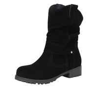 Botines para mujer, cálidos, retro, de media altura, botas de vaquero, disfraz de carnaval, monocolor, botas planas, botas de invierno, con cremallera, para vacaciones de invierno, carnaval, disfraz