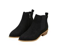 Botines para mujer con tacón, botas occidentales para mujer, botas romanas para mujer, botas de ante para mujer, botas de tobillo de punta, botas de tobillo para otoño e invierno, botas cortas de