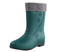 Botines para mujer con tacón para mujer, primavera, verano, otoño y invierno, alto, algodón, extraíble y Washable al aire libre, moda de trabajo pescado, lavado de cocina, no resbalón cálido, lluvia