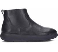 Fitflop Iq-comff - Botines de Piel con Cremallera para Mujer, Todo Negro., 41 EU