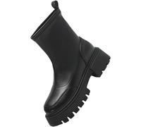 Botines para mujer, medias botas, sin cordones, con hebilla, tacón, botines cortos, color marrón, media altura, botas occidentales, tacón de bloque, botas de media altura, Negro , 38 EU