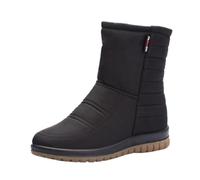 Botines para mujer planos, invierno, bota para mujer, invierno, cálido, botines de gran tamaño mediados de pantorrilla botas planas botas de invierno cálido después de esquí, casual antideslizante