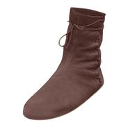 Botines para mujer, planos, medievales, para hombre, unisex, botas de vaquero suaves, botas de lluvia cortas, botas de lluvia vintage, botas de invierno, monocolor, botas de equitación, tallas grandes