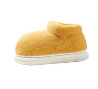 Botines para niños Bowknot First Shoes Buckle Strap Toddler Soft Bottom Transpirable Princess Shoes Impermeable Botas de Invierno, amarillo, 27/28 EU