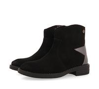 Botines tipo cowboy de serraje color negro con detalle de estrella para niña y niño nastola