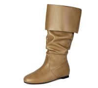 Botines Unisex de Estilo británico con puño y caña Media, Ideales para Montar a Caballo, cómodos y Elegantes, equitación y Tiempo Libre en otoño_1