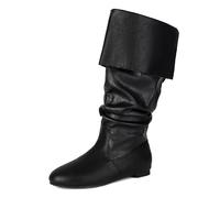 Botines Unisex de Estilo británico con puño y caña Media, Ideales para Montar a Caballo, cómodos y Elegantes, equitación y Tiempo Libre en otoño_1