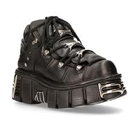 Botines Unisex New Rock 106 S1 Negros Metalizados con Plataforma Estilo Gótico Punk 6