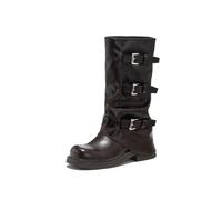 Botines versátiles de Piel para Mujer: Estilo británico, Corte estilizado con Suela Gruesa y Detalle Plisado | Impermeables, Antideslizantes y Ligeros, cómodos para Montar a Caballo y Trabajar