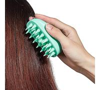 Botiniv Cepillo de champú masajeador de Cuero cabelludo, Cepillo masajeador de Cabello con cerdas de Silicona Suaves y Flexibles, Llega fácilmente a la raíz del Cabello Grueso y Rizado, Exfoliante