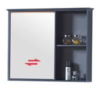 Botiquín de baño con espejo doble y taquilla, armario multifuncional con espejo con panel trasero para almacenamiento de baño