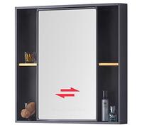 Botiquín de baño con espejos dobles y taquilla multifuncional con espejo y panel trasero