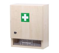 Botiquín de madera mural para 10 personas