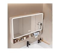 Botiquín de pared con espejo HD antivaho, elegante espejo de baño blanco, 40 cm, solución que ahorra espacio