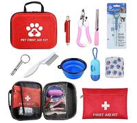 Botiquin de Primeros Auxilios 12 Pcs, Mascota Botiquín de Primeros, Mini Kit Primeros Auxilios, Bolsa Primeros Auxilios Portátil, Gatos, Conejos, Animales Pequeños, Cuidado del Hogar