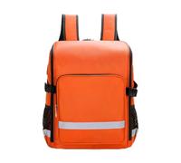 Botiquin de Primeros Auxilios, Bolsa de Trauma de Primeros Auxilios con Reflectante,Bolsa de Mochila Médica de Primeros Auxilios de Gran Capacidad(Naranja)