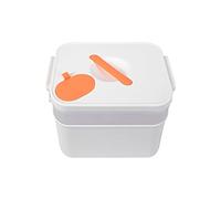 Botiquín de primeros auxilios Caja médica con pastillero pequeño contenedor almacenamiento plástico portátil for el hogar medicamentos 11,22 pulgadas(B white)