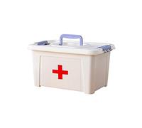 Botiquín de primeros auxilios Caja médica portátil doble capa for el hogar almacenamiento medicamentos plástico 8.6/13.7/14.1 pulgadas(C l)