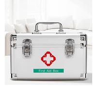 Botiquín de primeros auxilios, estuche de almacenamiento portátil para atención de emergencia en el hogar y al aire libre, caja de medicamentos grande para uso familiar