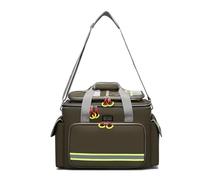 Botiquín de primeros auxilios profesional portátil, bolsa de almacenamiento refrigerada de tela Oxford impermeable con aislamiento médico, bolso de mano para transportar plasma de vacunas(Green,Small)