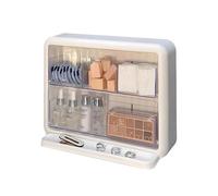 Botiquín flotante de pared blanco para almacenamiento de baño, fácil instalación sin taladro, perfecto para hoteles y habitaciones de invitados (34,5 x 12 x 26,5 cm)