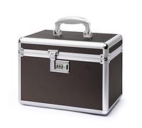 Botiquin medicamentos casa, 25.9x17.3x17.3cm, Medicinas y seguridad en el hogar, Caja multiusos equipada con cerraduras, Incluye caja de pastillero portátil de bolsillo (café/pequeña)