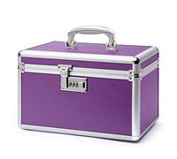 Botiquin medicamentos casa, 31.0x18.3x19.3cm, Medicinas y seguridad en el hogar, caja multifuncional con cerradura combinada, Incluye caja de pastillero portátil de bolsillo (púrpura/mediano)