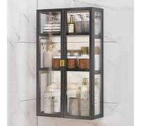 Botiquín montado en la pared, estantes ajustables para ahorrar espacio, organizador de almacenamiento de baño, diseño elegante para un fácil acceso y hogar sin desorden