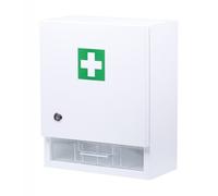 Botiquín mural de madera para 10 personas blanco