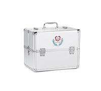 Botiquin Vacio, Botiquín, Neceser Botiquin, caja de Almacenamiento de Suministros de Emergencia con Llave y Cerradura, caja de Medicamentos de Aleación de Aluminio de gran Capacidad(Large)