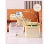 Botiquin Vacio, kit Primeiros Socorros, caja Botiquin Vacia, Organizador Multiusos, caja de Almacenamiento de Primeros Auxilios para el Hogar con Bandeja Extraíble, tapa Transparente y asa Superior(27