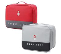 Botiquin Viaje,YouXiaor 2PCS Bolsa de Primeros Auxilios de Seguridad Vacía,Bolsa Médica Vacio,Kit de Primeros Auxilios de Viaje Portátil Bolsa de Almacenamiento de Paquetes de Medicamentos Vacía