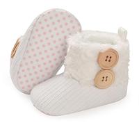 Botitas Bebe Recién Nacido de Invierno, Primeros Pasos Suave de Suela Calentamiento Antideslizante Con Forro Polar, Zapatillas de Casa Tipo Calcetín