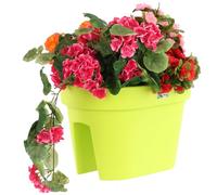 botle Caja para balcón, jardinera, barandilla, maceta ovalada de 39,5 cm, 12,3 L, lime