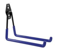 botle Gancho de pared para herramientas eléctricas, 19 cm, estable con revestimiento de PVC, para garaje, cobertizo, gancho para escaleras y palas, doble gancho, capacidad de carga hasta 25 kg, color