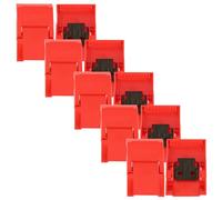 botle Juego de 10 cierres de sujeción grandes de plástico para caja de herramientas X-Block hasta 20 cm Toolbox Kistenberg Rojo 80 x 125 mm