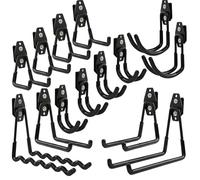 botle Juego de 14 ganchos para herramientas Qbrick, sistema de maletas para herramientas rectas y en forma de U, tamaño S, M, L, acero con PVC, garaje, taller, herramientas eléctricas, ganchos dobles