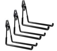 botle Juego de 3 ganchos de pared, ganchos para herramientas eléctricas, rectos de 19 cm, revestimiento de PVC, para garaje, cobertizo, escaleras y palas, ganchos dobles, capacidad de carga de hasta