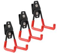botle Juego de 3 ganchos para herramientas Qbrick, sistema de maletas rectas, 7 cm, estable con revestimiento de PVC, para garaje, taller, cobertizo, doble gancho, capacidad de carga de hasta 40 kg