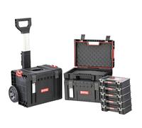 botle Set ampliado de caja de herramientas con ruedas 3 cajas modulares combinables y maleta para garaje PRO