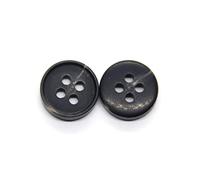 botón, 30 Uds. Botones de camisa pequeños resina con cuerno imitación 9/10/11mm for ropa, cárdigan decorativo, accesorios DIY hechos a mano(Black,9mm)