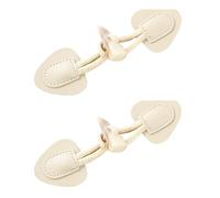 Botón a presión de cuero Cierres de palanca for suéter, botones for ropa, cuerno, hebilla cuero, cortavientos, botón abrigo, decoración DIY(2pcs khaki)