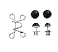Botón Ajustable 4 piezas de broches aleación con hebilla cintura ajustada, clip perla sintética, botones a presión ajustables(Color-4,L)