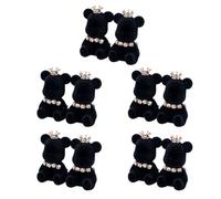 Botón ajustador de cintura de oso encantador con forma de oso adornado con diamantes de imitación a