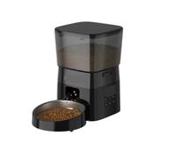 Botón alimentador for Mascotas, versión automática, dispensador de Comida for Gatos, Accesorios, Control Inteligente for, Perros Secos(Black)