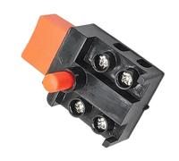Botón compacto de control de herramienta eléctrica, tapa elevada de color y carcasa moldeada negra para cepilladora, herramienta de corte de cadena, piezas de servicio, accionador, botón, cepilladora